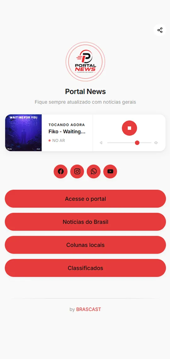 Exemplo de Start Page: News 101